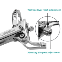 Lewis Bremsen Set LH4 Silver (Vorder- und Hinterbremse)